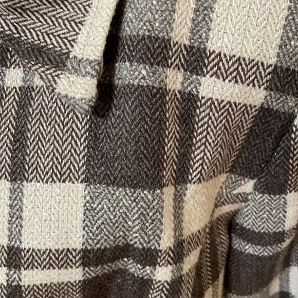 Gloria Vanderbilt Plaid Jacket/ Gray & Brown/ Zipper Closure/ Size 14 - Picture 4 of 9